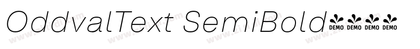 OddvalText SemiBold字体转换